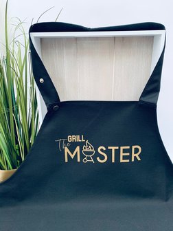 Schort  bedrukt &quot; The grill master&quot;