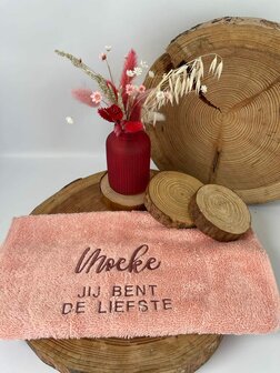 Gastendoek  &quot;Moeke jij bent de liefste&quot;