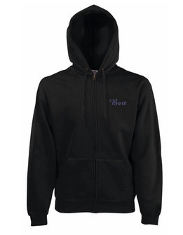 Premium hooded sweat jacket zwart