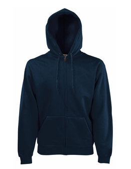 Premium hooded sweat jacket marine