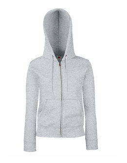  Dames premium hooded sweat jacket grijs