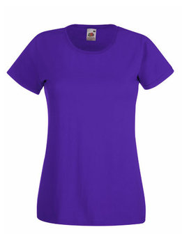  Dames t-shirt met ronde hals paars