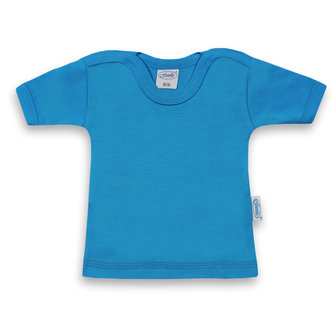 T-shirt turquoise met korte mouwen 