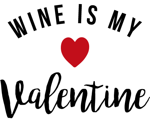 Hoodie dames Wine is my valentine