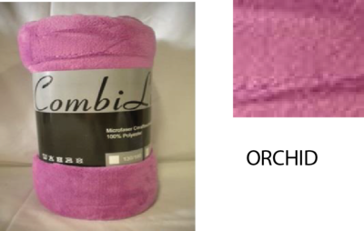 Coral fleece deken superzacht Combi Line Orchid