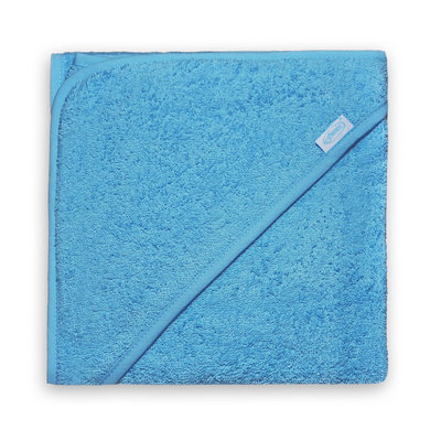 Badcape grey blue met naam