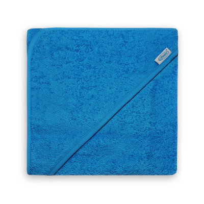 Badcape grey blue met naam