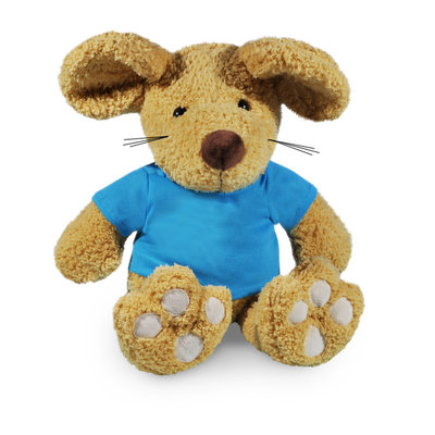 Knuffel muis 30 cm met bedrukt t-shirt