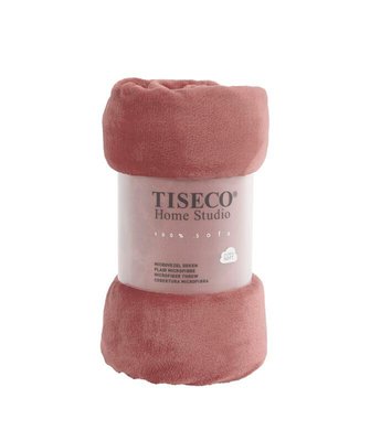 Coral fleece deken superzacht oud roos