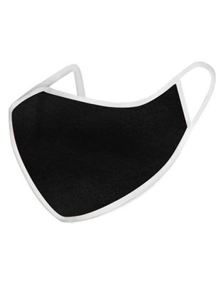 Mondmasker zwart unisex model 3 stuks blanco