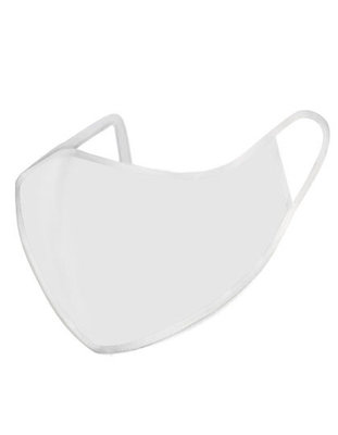 Mondmasker wit kinder/dames model 3 stuks blanco