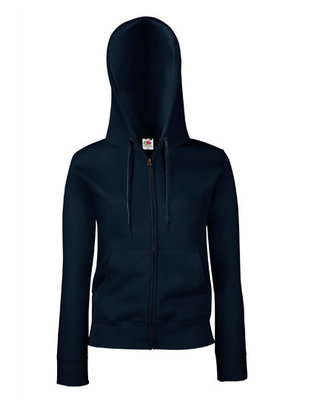  Dames premium hooded sweat jacket marine