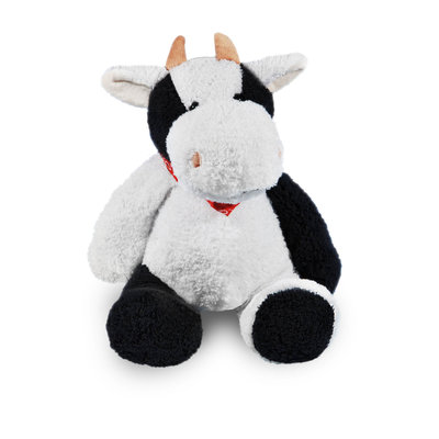 Knuffel Koe met geborduurd of bedrukt t-shirt