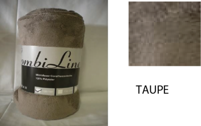 Coral fleece deken superzacht Combi Taupe