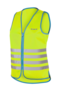 Fluohesje geel voor dames met rits