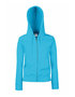  Dames premium hooded sweat jacket azure